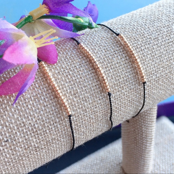Seed Beads on Silk Cord Bracelet, Friendship Gift - Picture 1 of 3
